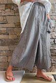 Arbi Gingham Pocket Culotte Pant Chocolate
